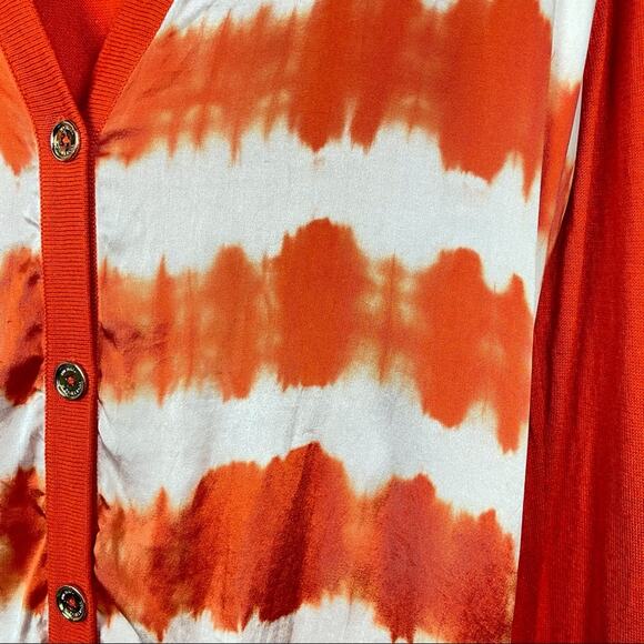 Michael Kors | Tie Dye Cardigan Sweater Orange - Picture 5 of 9